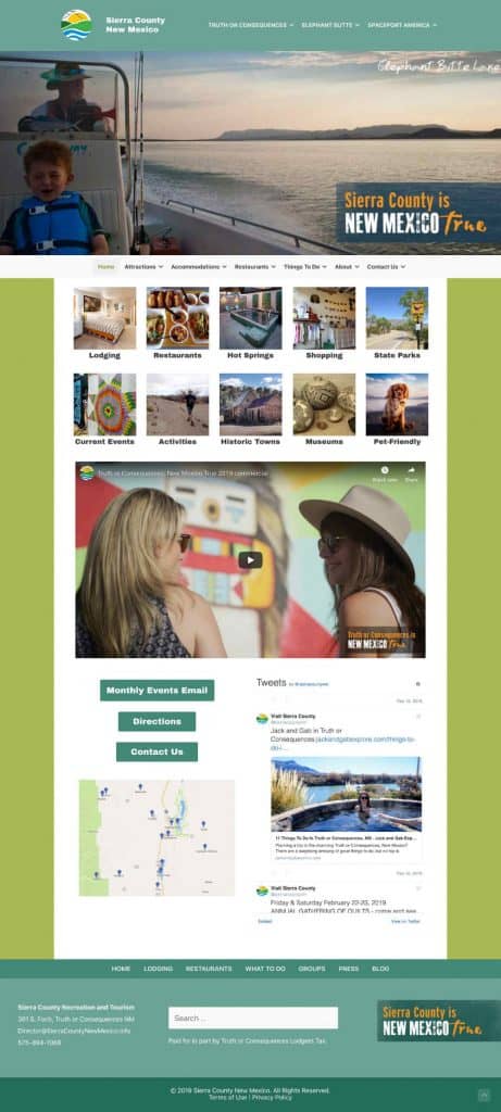 website for Sierra County NM Tourism & Recreation